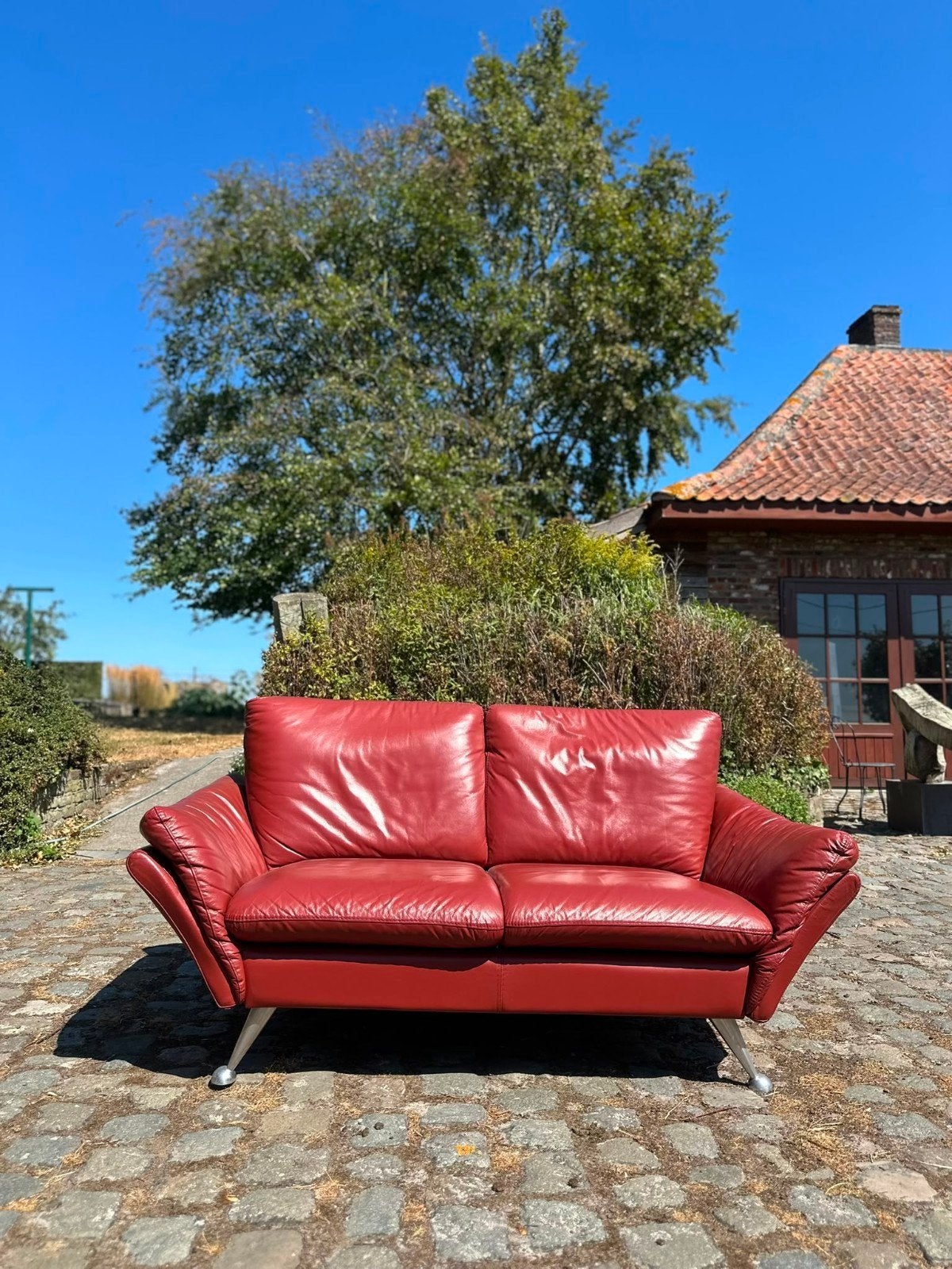 Calia italiaans vintage tweezitzetel., Huis en Inrichting, Ophalen, Gebruikt, 150 tot 200 cm, Vintage