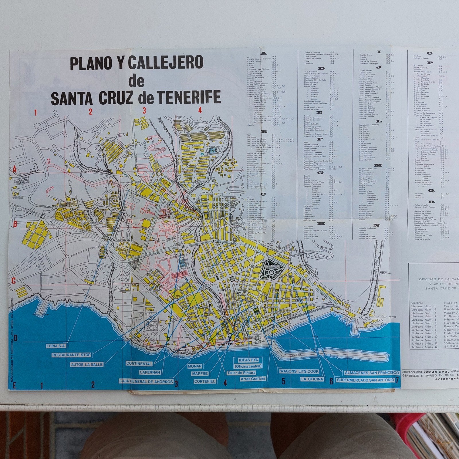 Oud stratenplan van Sancta Cruz de Tenerife, Ophalen of Verzenden