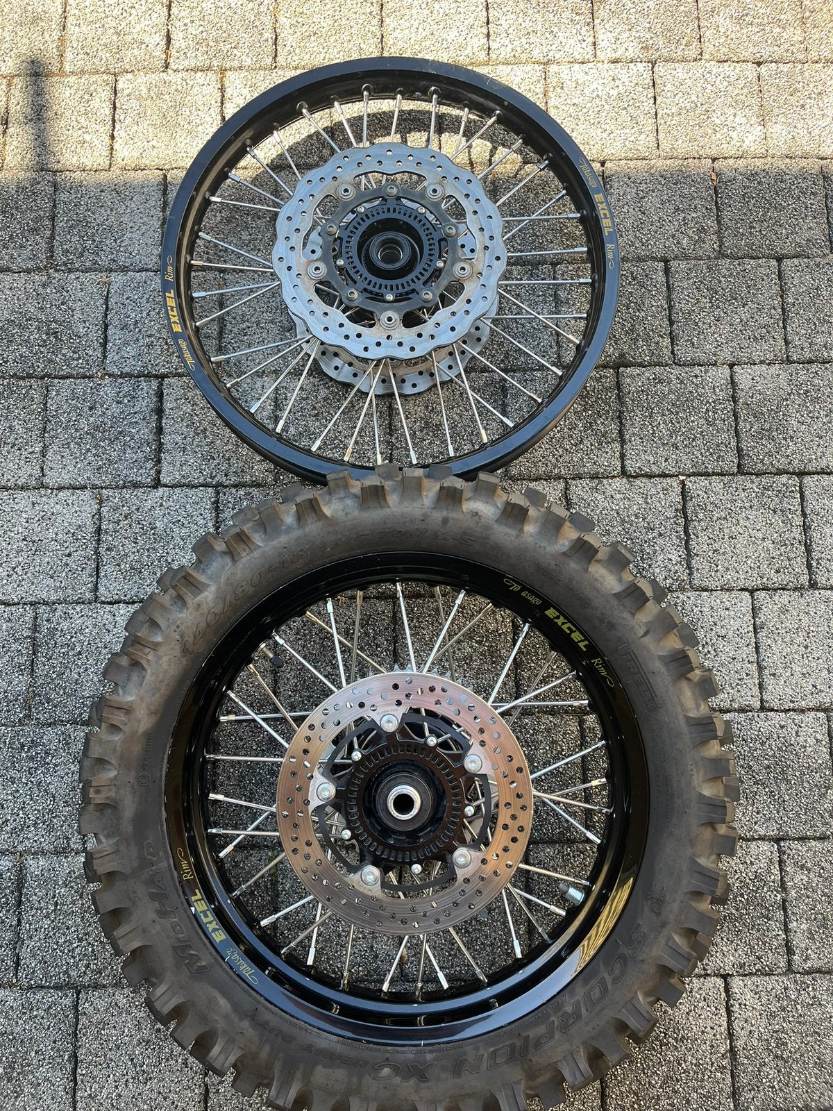 Complete set zgan excell wielen voor de Tenere 700, Motoren, Ophalen of Verzenden, Gebruikt