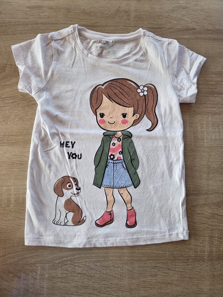 T-shirt  - maat 116, Kinderen en Baby's, Kinderkleding | Maat 116, Meisje, DopoDopo, Ophalen of Verzenden, Zo goed als nieuw