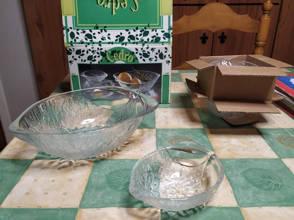 set glazen dessertpotjes 1 groot en 6 kleine potjes assortie, Huis en Inrichting, Keuken | Servies, Ophalen of Verzenden, Nieuw