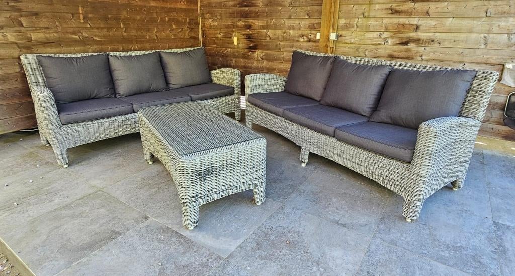 Lounge set, Tuin en Terras, Tuinsets en Loungesets, Ophalen, Kunststof, Gebruikt, 6 zitplaatsen