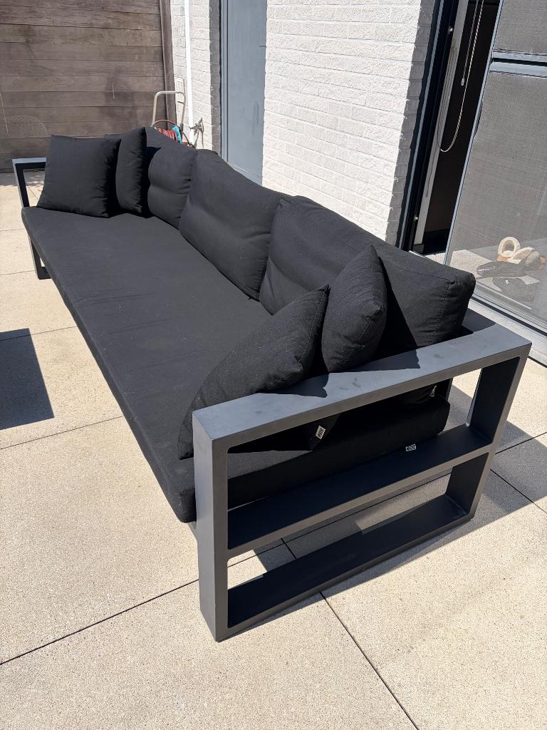 Zwarte lounge Bristol, Tuin en Terras, Ophalen, Zo goed als nieuw, Aluminium