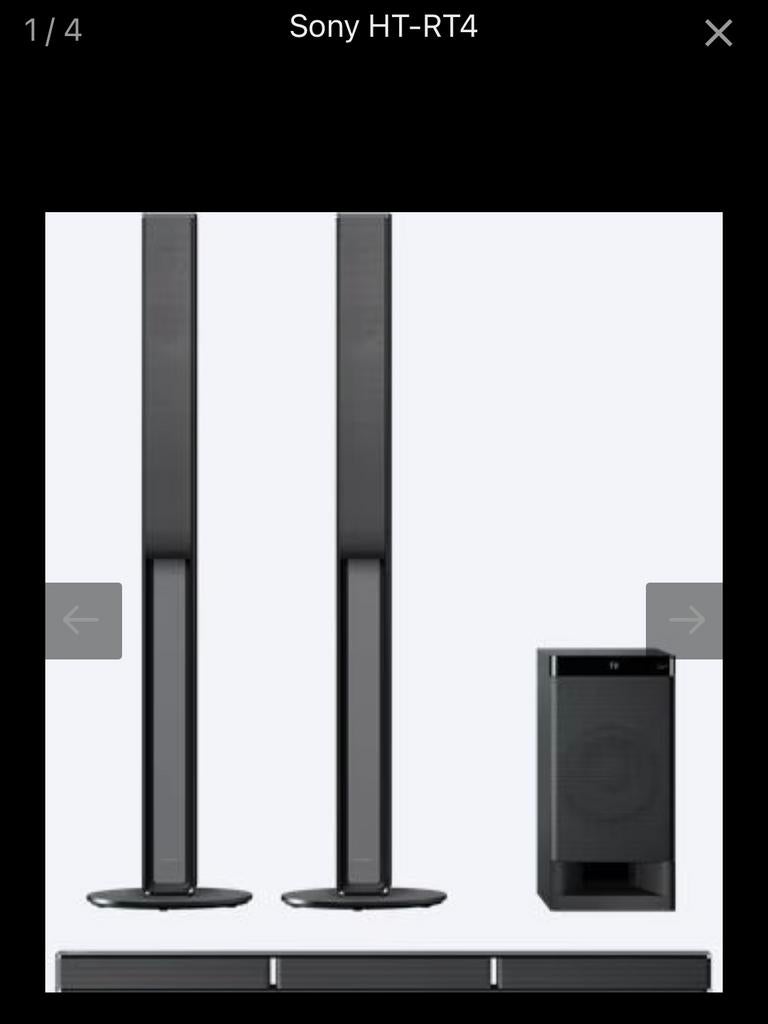 Sony Home Cinema 5.1 HT-RT4 — compleet — 70€, Audio, Tv en Foto, Luidsprekerboxen, Ophalen, Zo goed als nieuw, Subwoofer, Sony