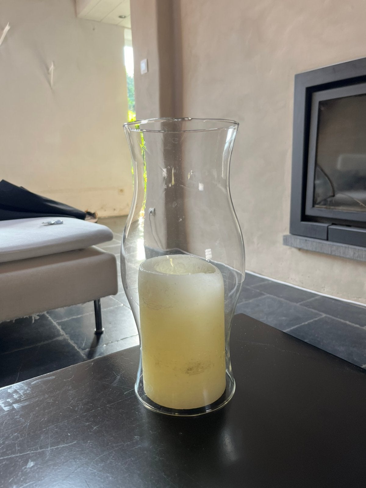 Grand photophore en verre transparent avec bougie – Déco, Enlèvement, Verre, Bougie