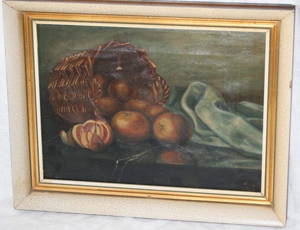 Schilderij 1915 Olie op doek Gesigneerd, Antiquités & Art, Art | Peinture | Classique, Enlèvement ou Envoi, Peinture à l'huile