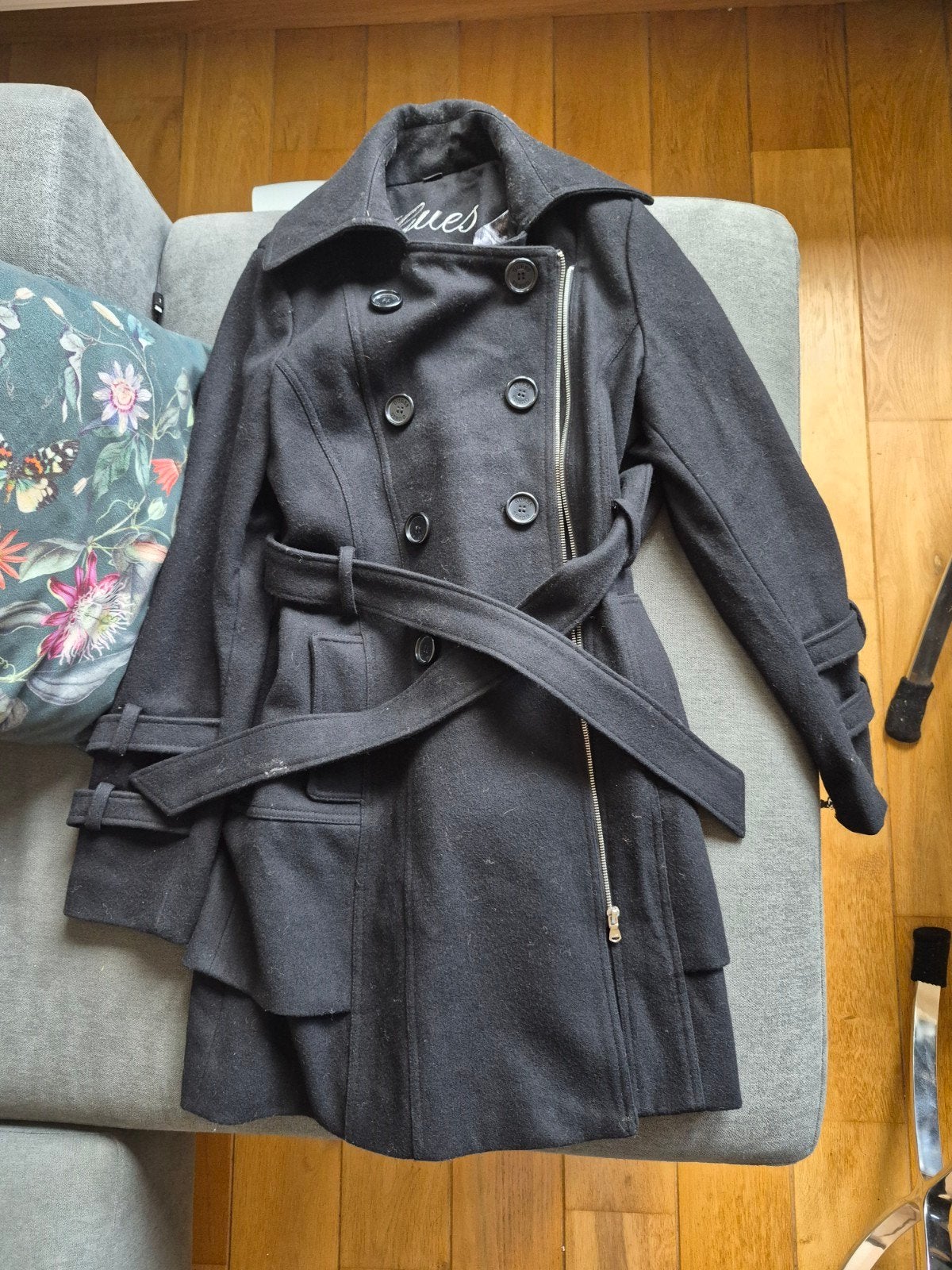 GUESS Damen Mantel winterjas warm zwart goede stat Maat M, Ophalen, Maat 38/40 (M), Zwart