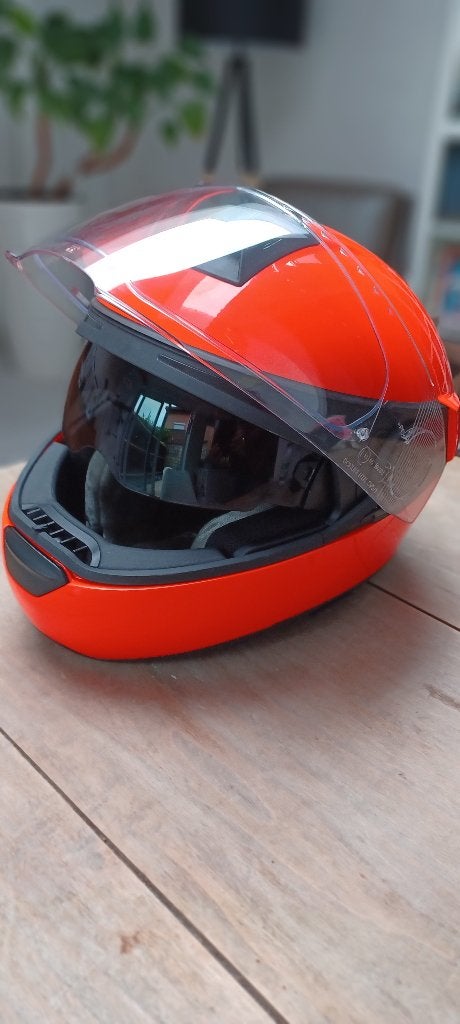 Casque de moto SCHUBERTH C4 pro orange fluo, nouveau système, Seconde main, Femmes, Enlèvement, Casque système