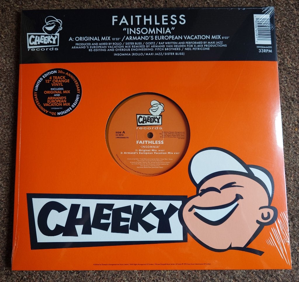 Faithless – Insomnia (Limited Edition, Orange), Verzenden, Dance, Colored vinyl, 12 inch
