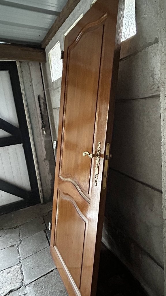 5 Massief houten binnendeuren + omkadering 3 vd 5, Doe-het-zelf en Bouw, Deuren en Vliegenramen, Ophalen, Gebruikt, 80 tot 100 cm