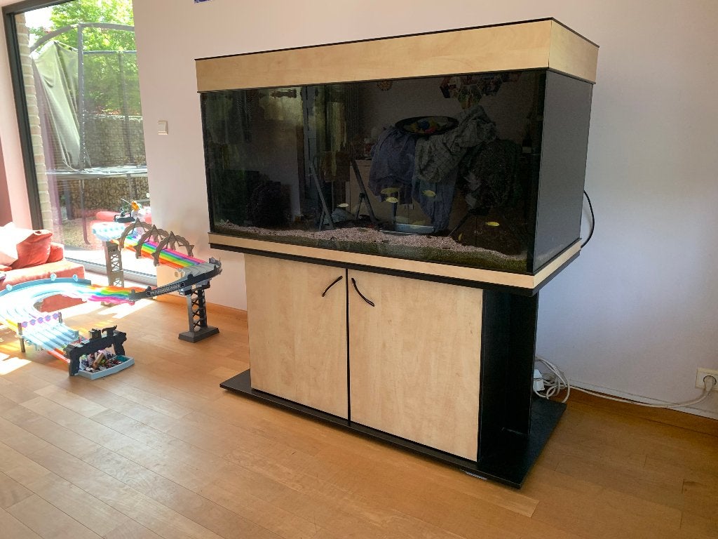 aquarium 130x60x70 - gratis, Dieren en Toebehoren, Ophalen, Gebruikt, Overige merken, Gevuld zoetwateraquarium