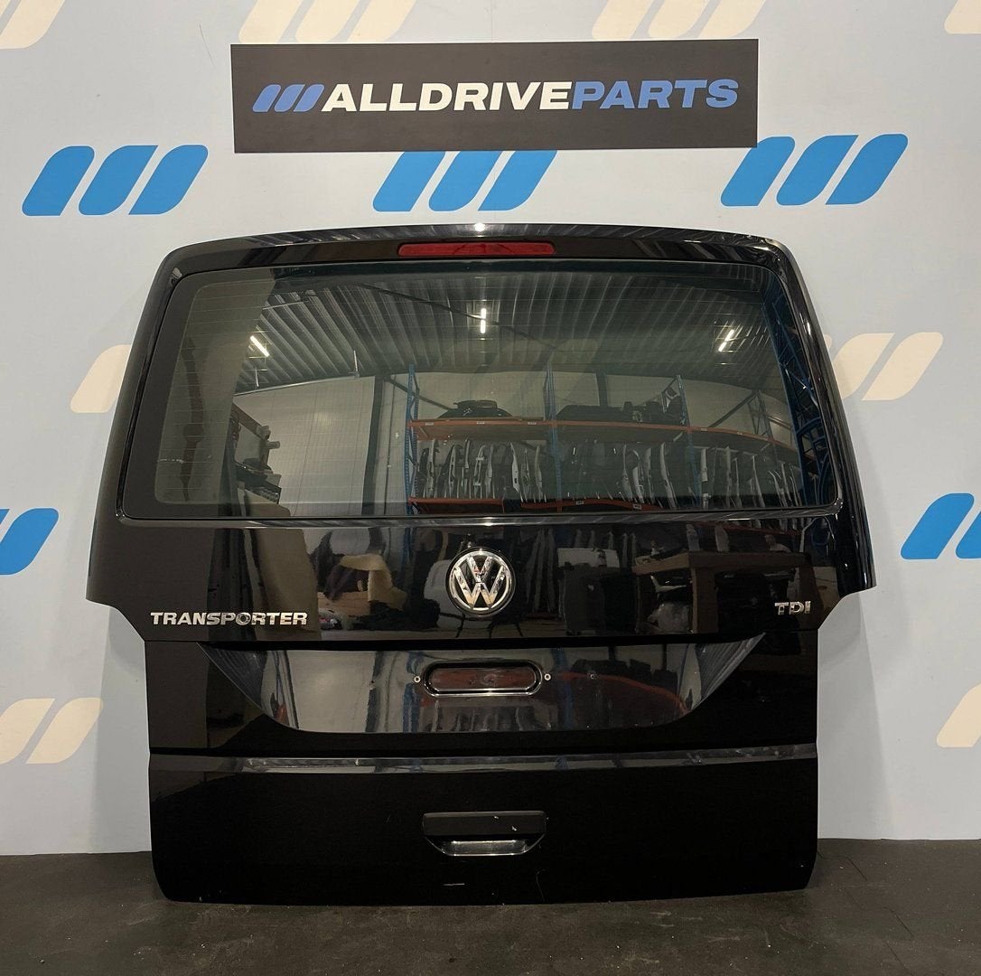 Volkswagen Transporter T6 Achterklep LC9X Zwart 7E0827025A, Arrière, -, Haillon arrière, Utilisé