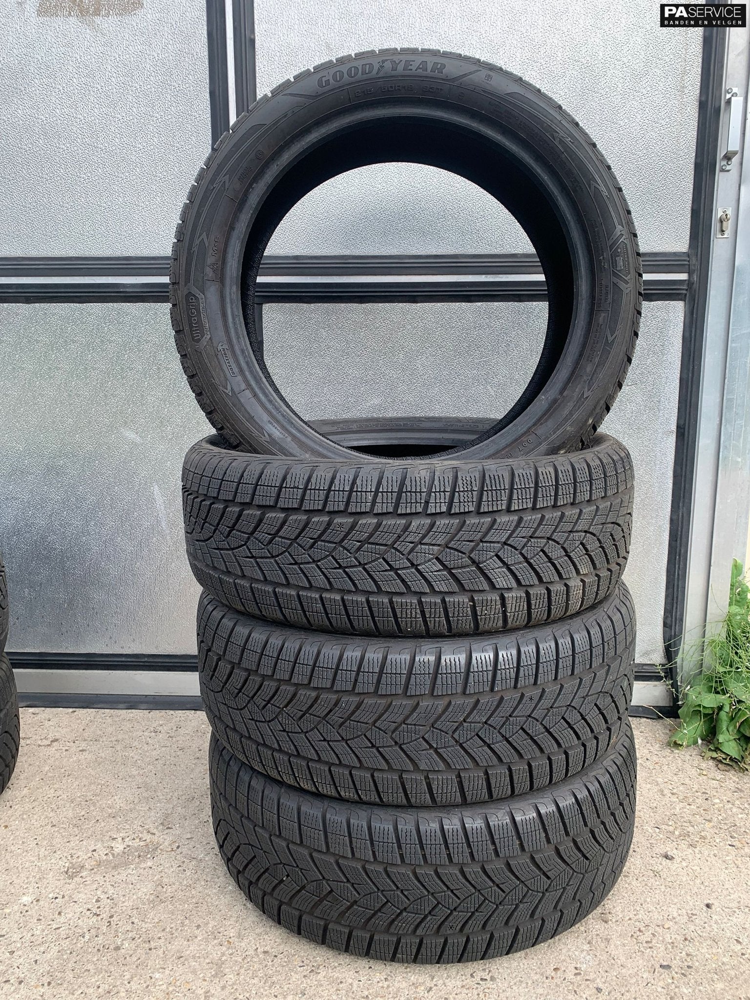 4x Goodyear 215 50 19 Winterbanden met 8.3 en 7.8 mm, Auto-onderdelen, Gebruikt, Velg(en), -, -