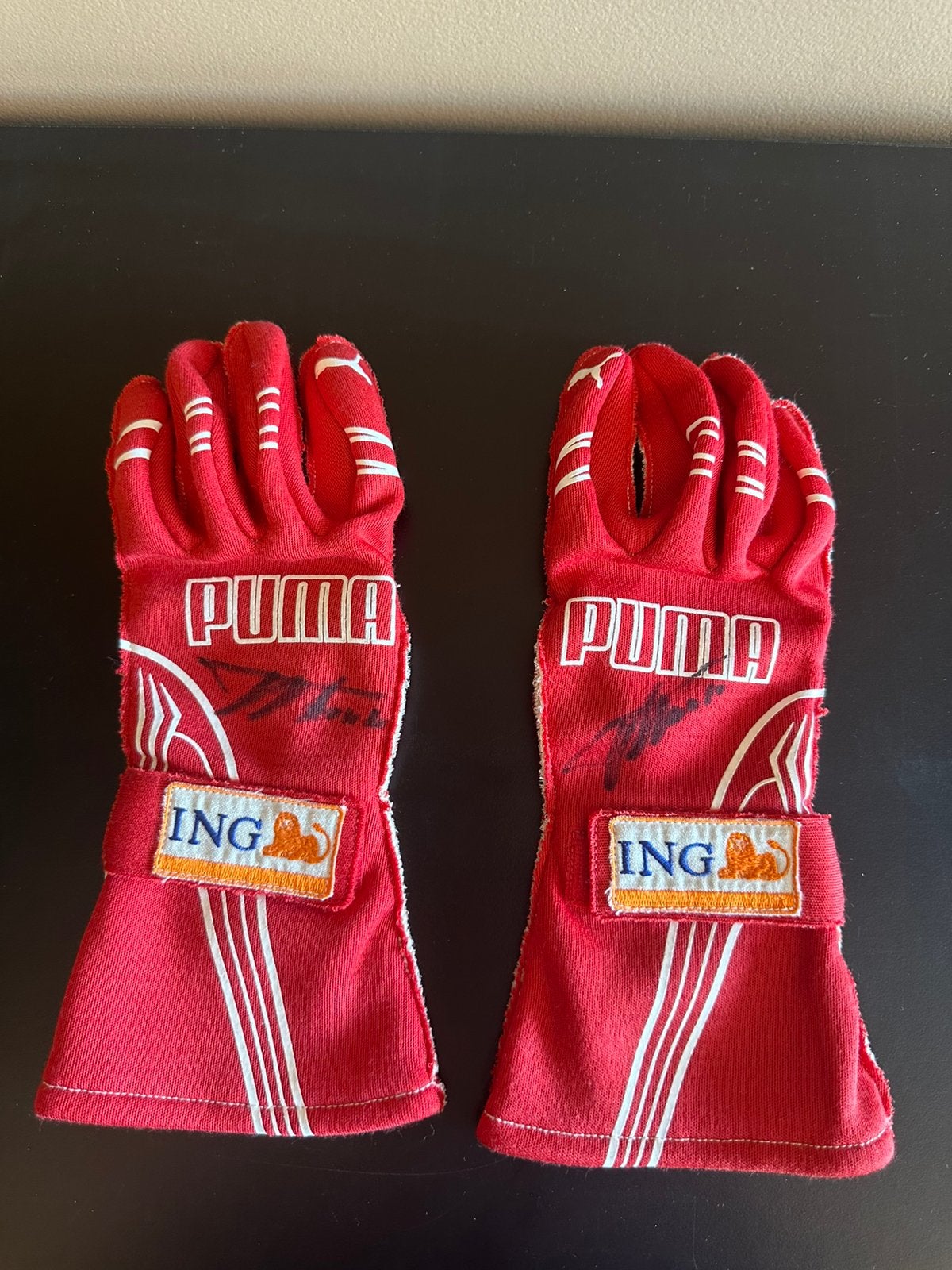 Gants officiels Puma homologués FIA signés  Fernando Alonso, Collections, Collections Autre, Enlèvement, Comme neuf