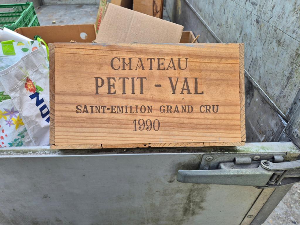 Originele Château Petit-Val Saint-Émilion Grand Cru 1990, Ophalen