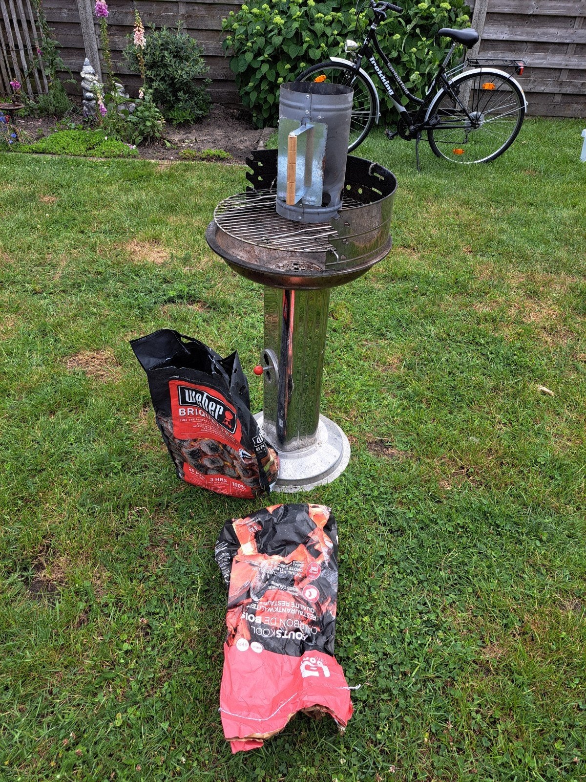 Houtskool bbq met aanmaakschouw, Tuin en Terras, Ophalen