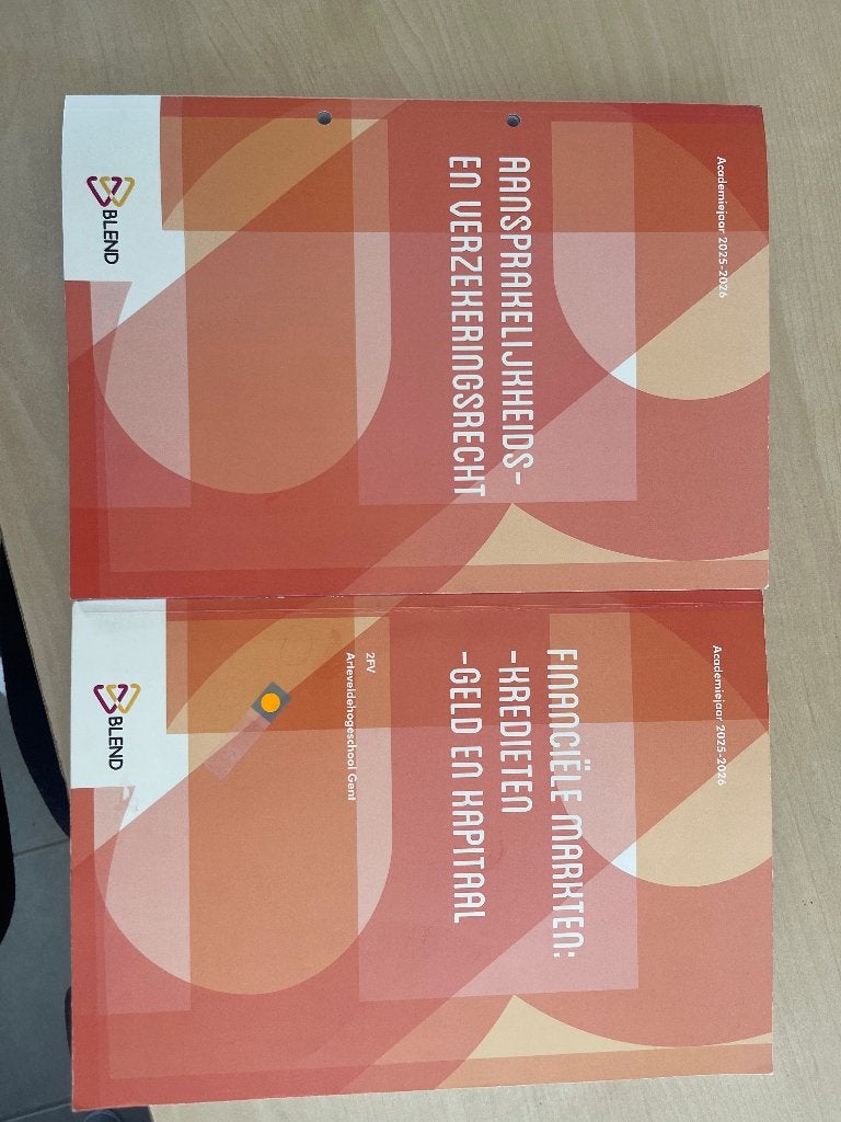 Financiën en verzekeringen artveldehogeschool, Boeken, Ophalen, Nieuw, Hogeschool