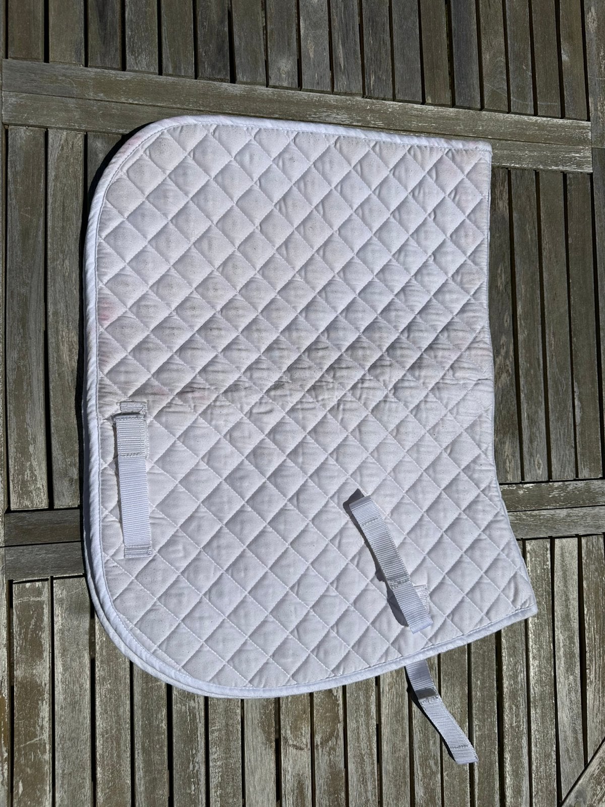 Witte zadeldoek Fouganza, Full (L), Verzenden, Zadeldekje, Gebruikt
