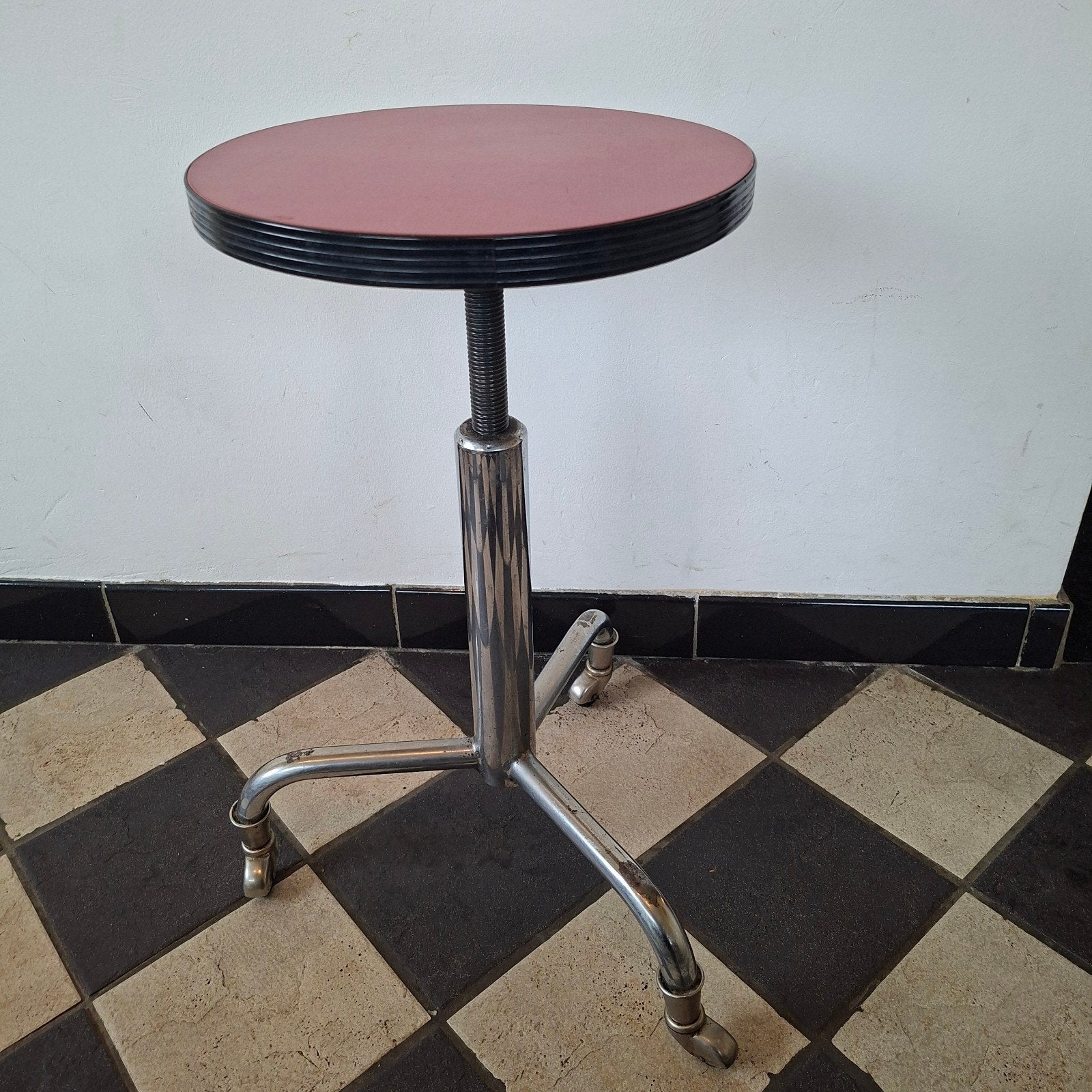 Vintage mid century krukje op wieltjes, Huis en Inrichting, Ophalen