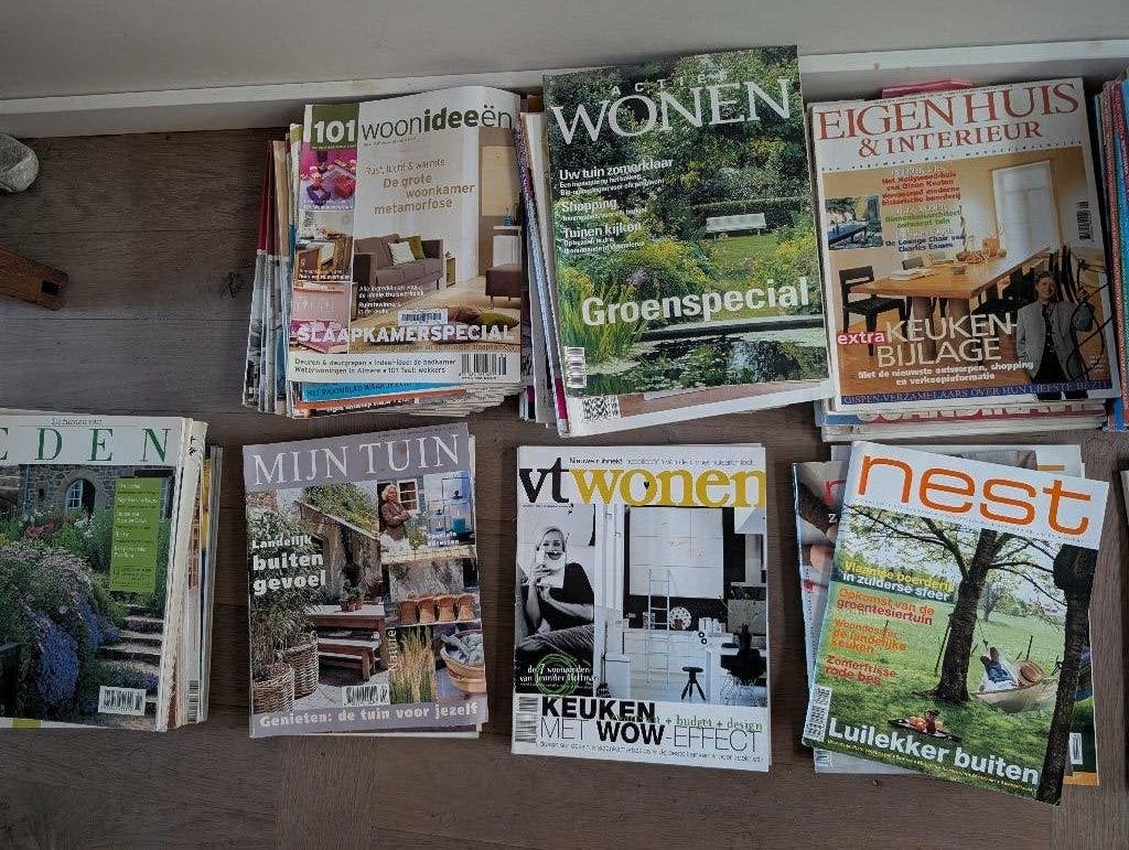 Stapel wonen- & tuintijdschriften (ca. 65 stuks), Enlèvement, Utilisé, Autres types