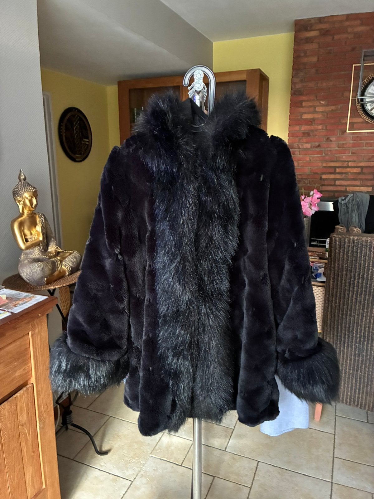 Veste hiver (42/44), Enlèvement, Comme neuf, Noir