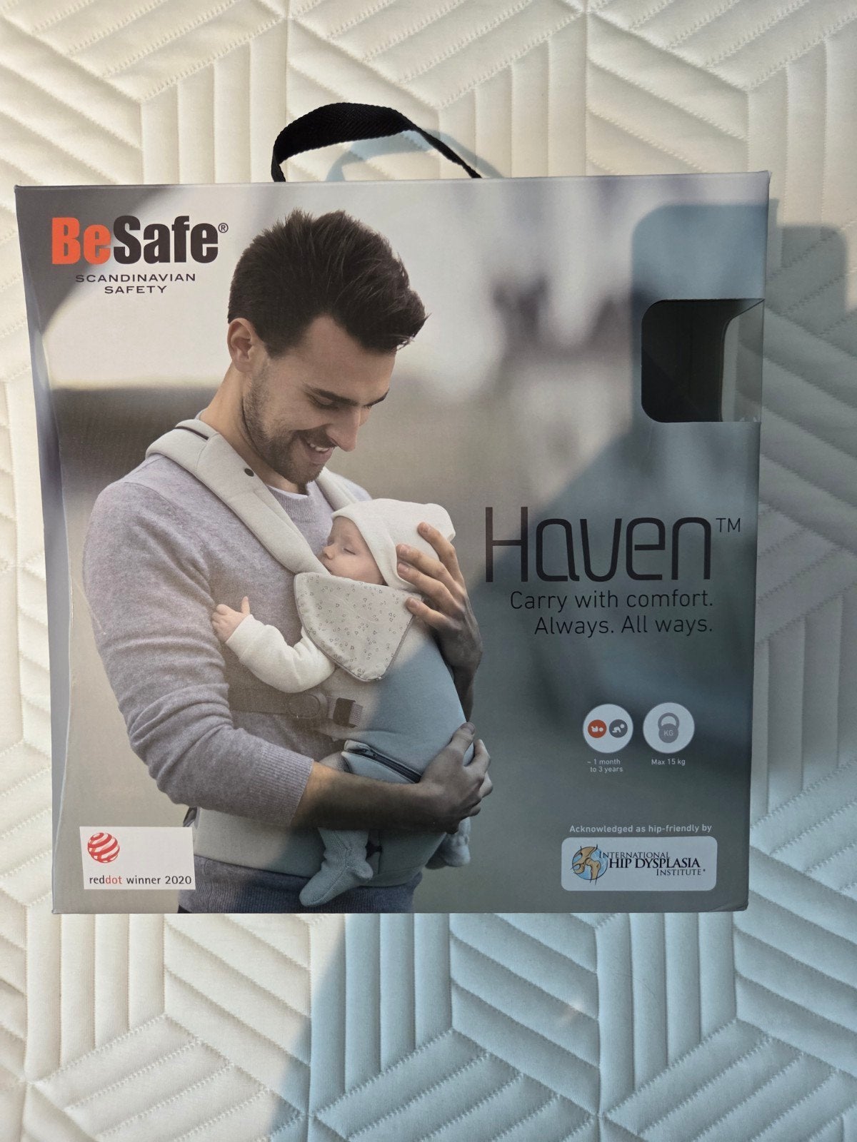 Draagzak Haven (vanaf 1 maand), Kinderen en Baby's, Babydragers en Draagdoeken, Buik of Rug, Nieuw, Draagzak, Ophalen