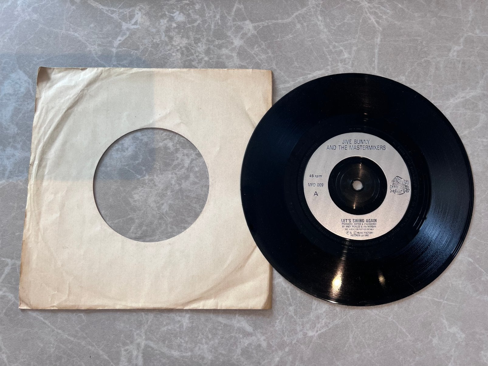 Vinyl 7" 45RPM Jive Bunny And The Mastermixers, Ophalen of Verzenden, Gebruikt, 7 inch