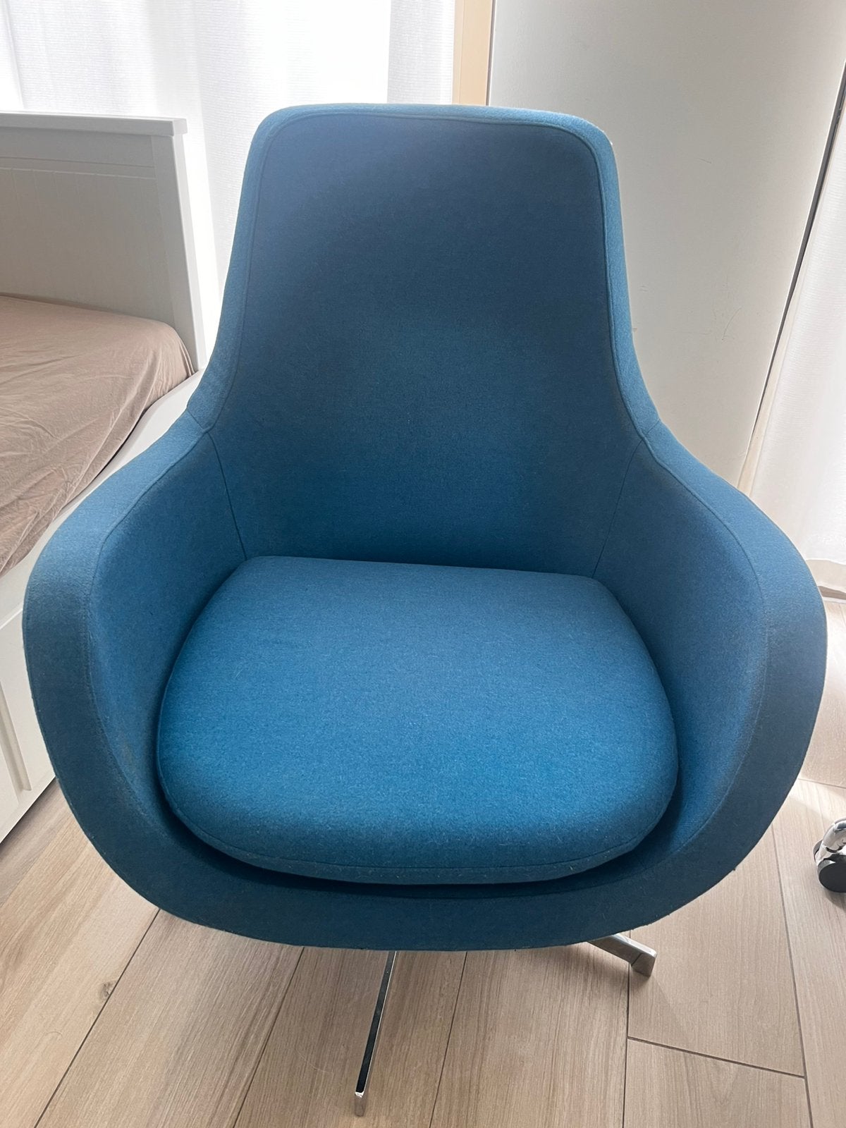 SITS design draaifauteuil – blauw, Huis en Inrichting, Fauteuils, Ophalen, Zo goed als nieuw