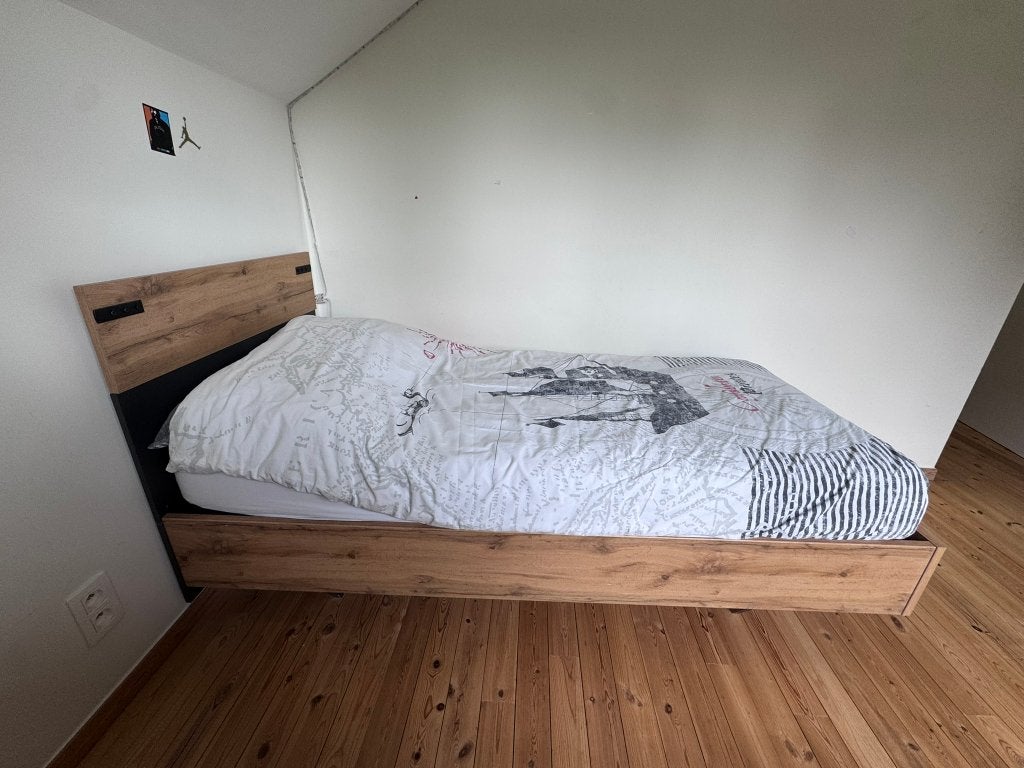kleerkast en bed, Huis en Inrichting, Ophalen, Zo goed als nieuw, Eenpersoons