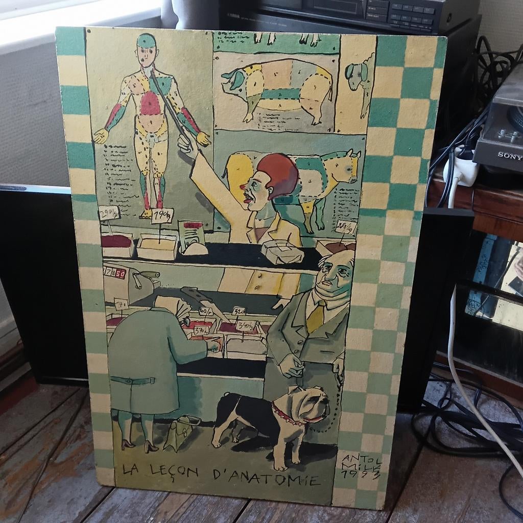 ANTON MILK peinture acrylique sur panneau 1993, Enlèvement ou Envoi