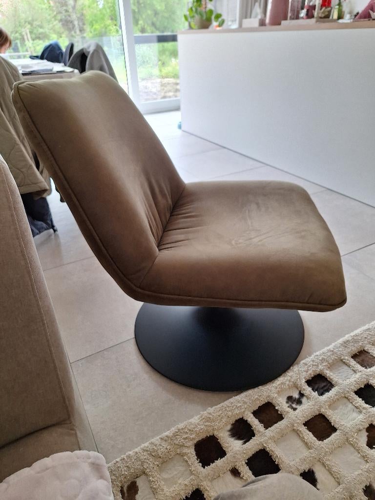 Chaise longue, fauteuil avec pied pivotant, Maison & Meubles, Enlèvement, Comme neuf, Tissus