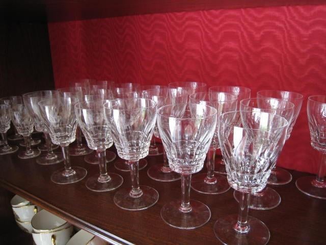 Set van 43 kristallen wijnglazen Val Saint Lambert, prachtig, Antiek en Kunst, Ophalen