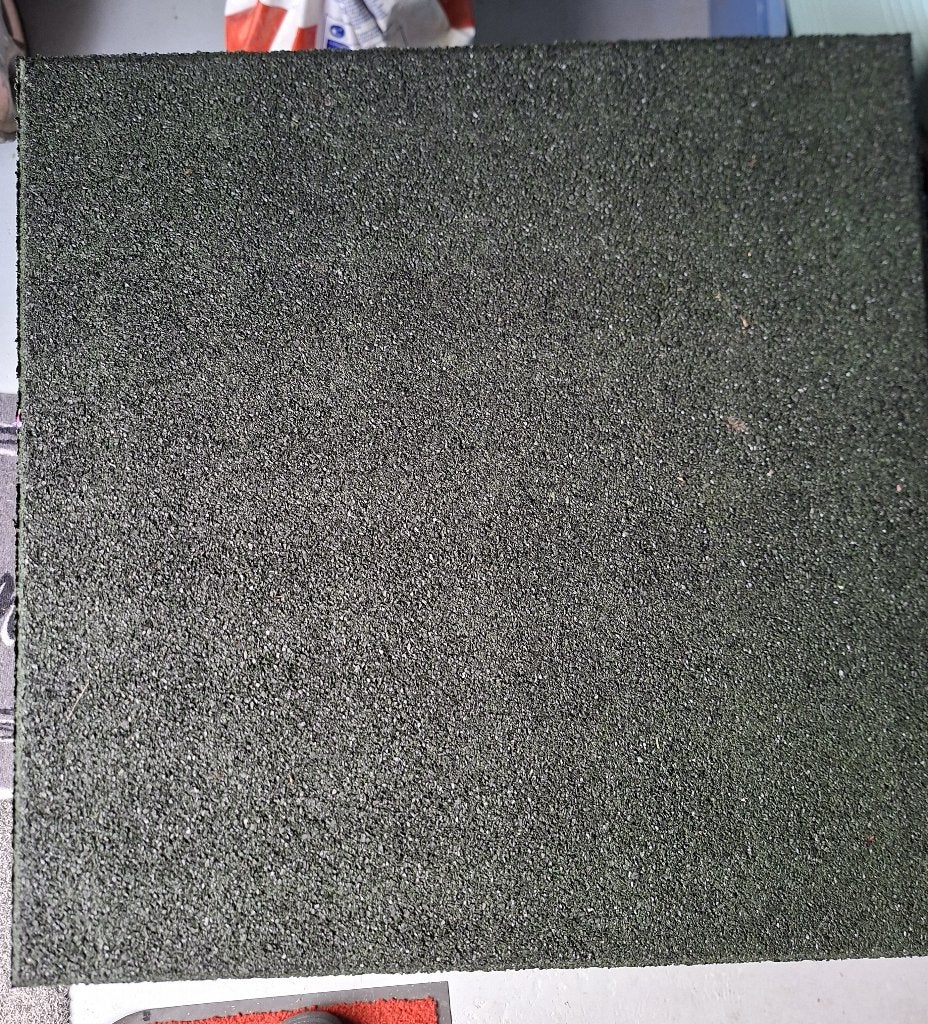 Rubberen Valtegel - Groen - 50x50 cm - 25 mm, Ophalen, Zo goed als nieuw