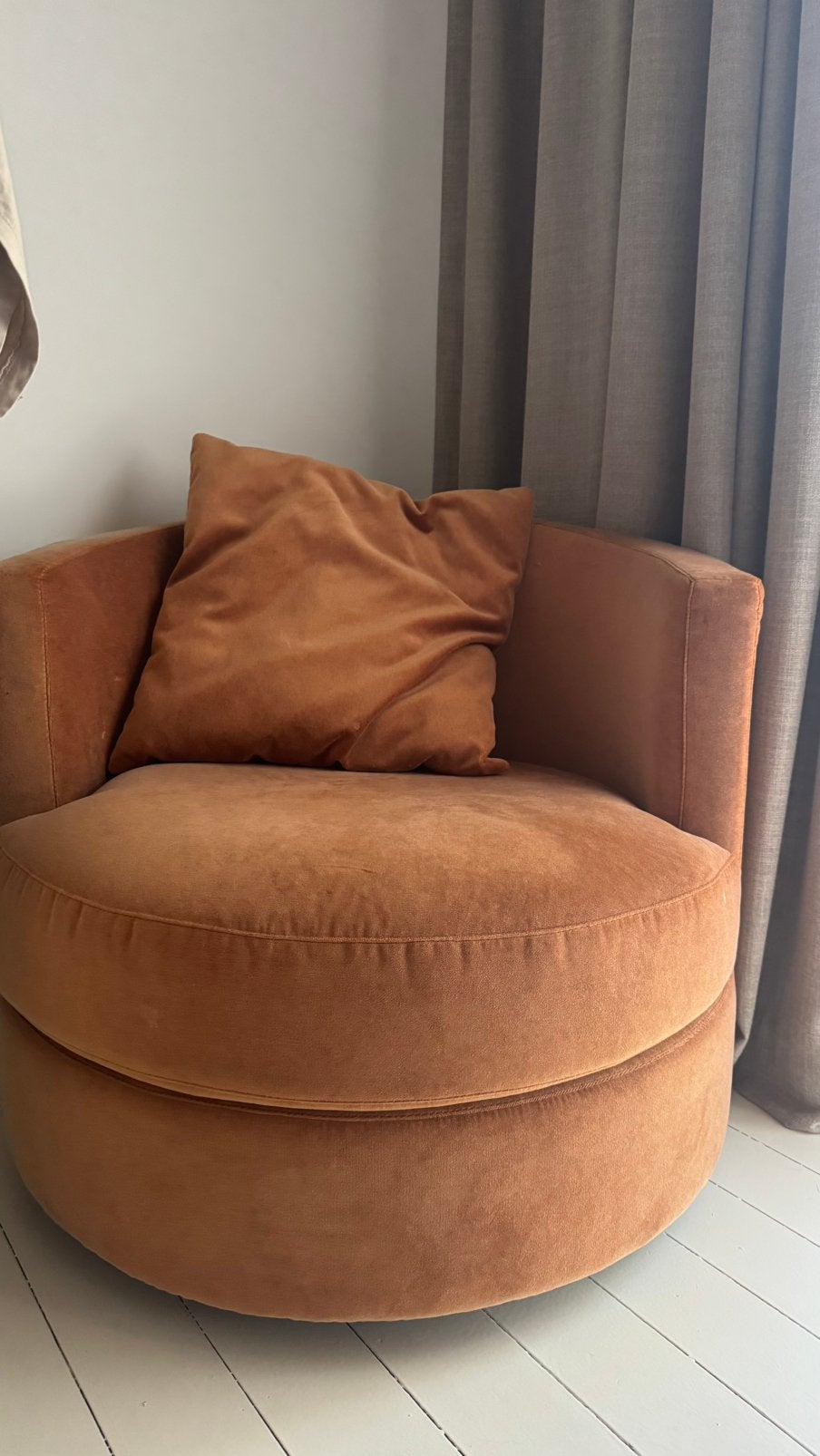 Olta draaifauteil in perfecte staat, Huis en Inrichting, Fauteuils, Ophalen, Zo goed als nieuw, Stof