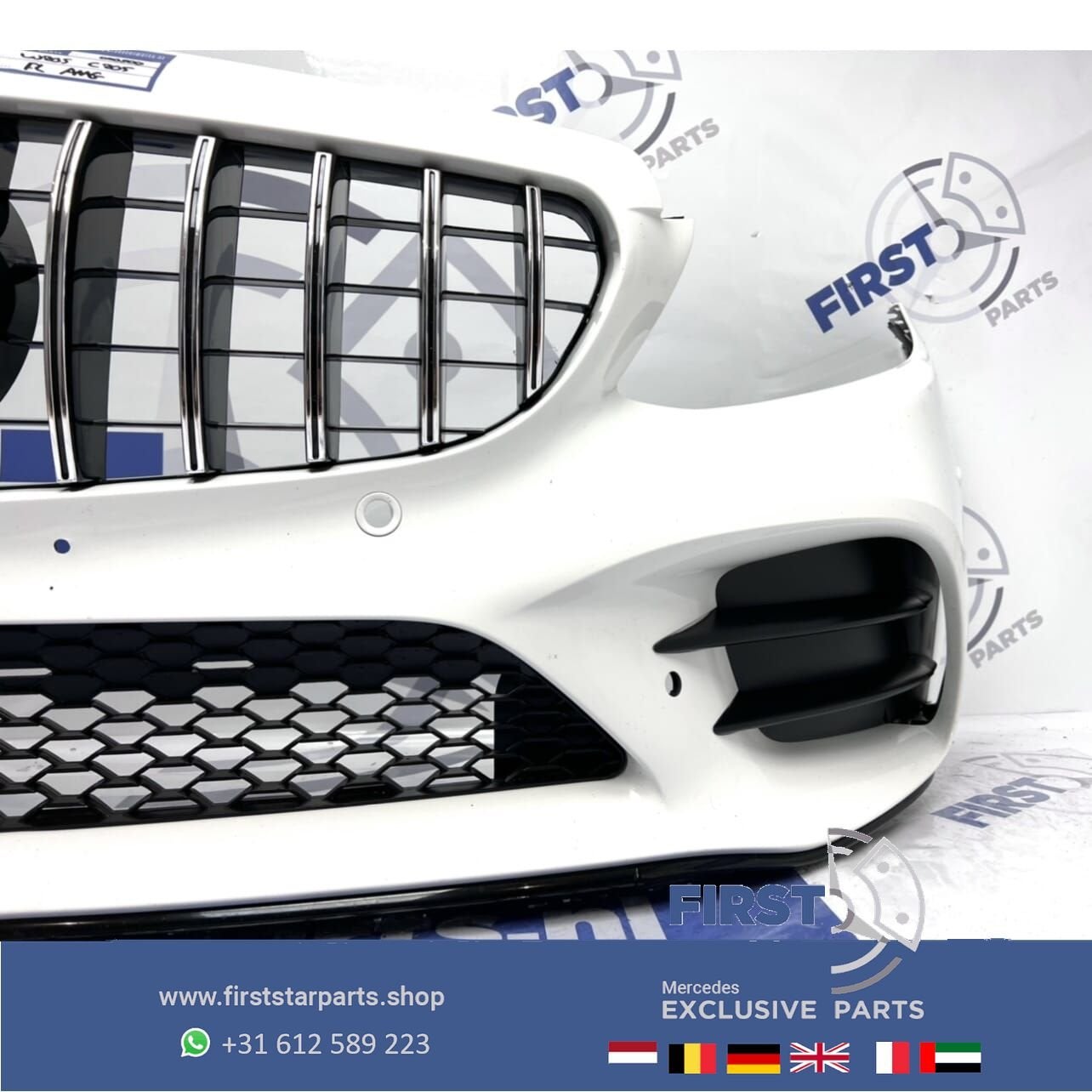 W205 COMPLETE C43 AMG FACELIFT VOORBUMPER WIT 2021 origineel, Utilisé, -, Avant, -