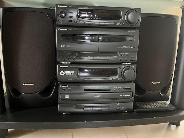 muziekinstallatie - met 2 boxen - Panasonic, Ophalen, Gebruikt, Tuner of Radio, Overige merken