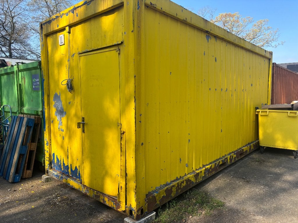 Schaftkeet of kantoorunit met toiletruimte, Enlèvement, Utilisé