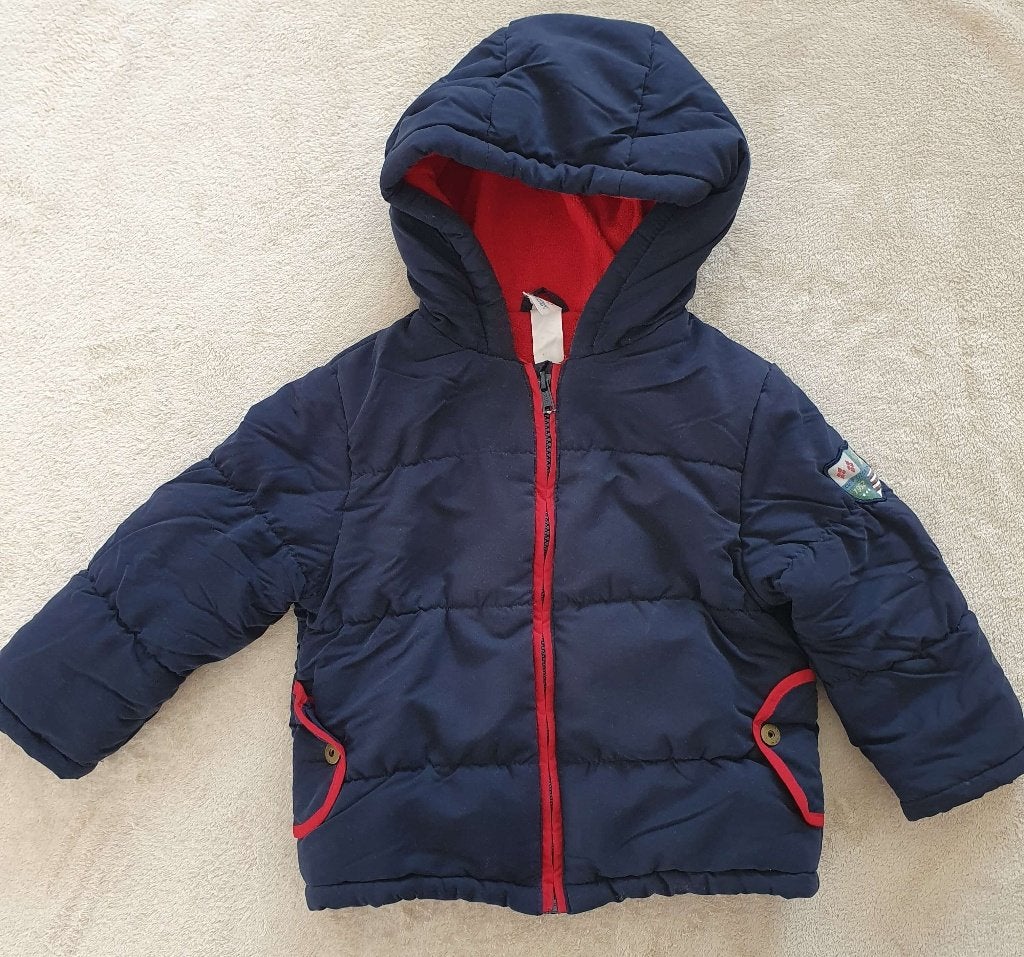 Manteau hiver bleu avec capuche - Taille 92 - Baby Club, Garçon, Comme neuf, Enlèvement, Baby Club