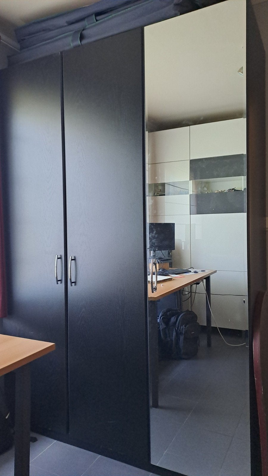 Kledingkast met spiegel 150x221, Huis en Inrichting, Kasten | Kleerkasten, Ophalen, Gebruikt, 200 cm of meer