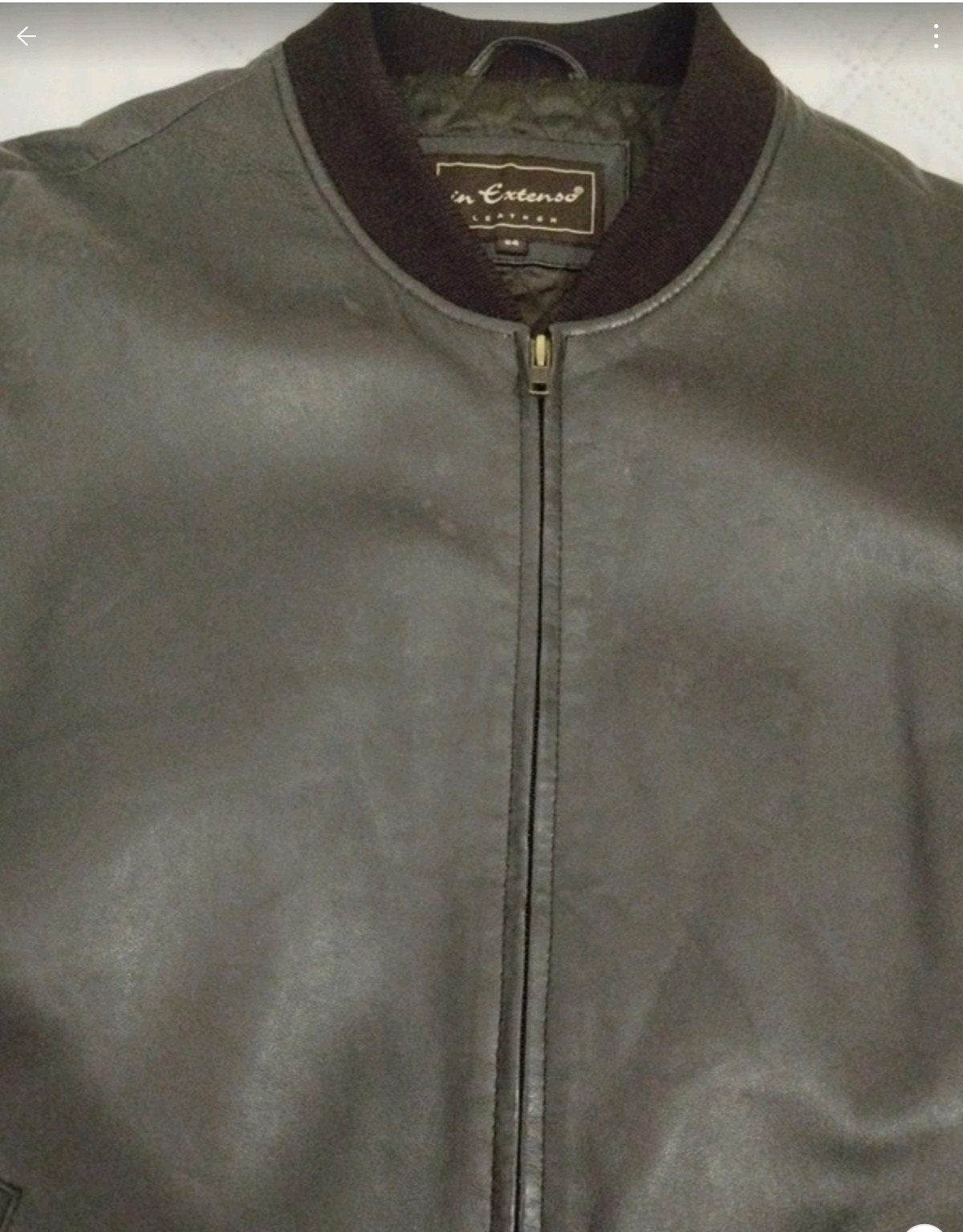 belle veste cuir type bomber, Enlèvement, Porté, Extenso