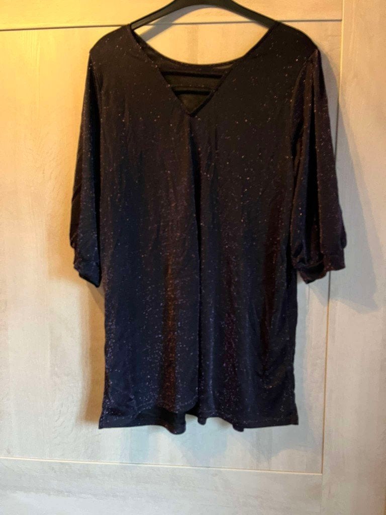 tuniek stretch paars blinkend ms mode xl 50 nooit gedragen, Blouse of Tuniek, Paars, Nieuw, Ophalen of Verzenden