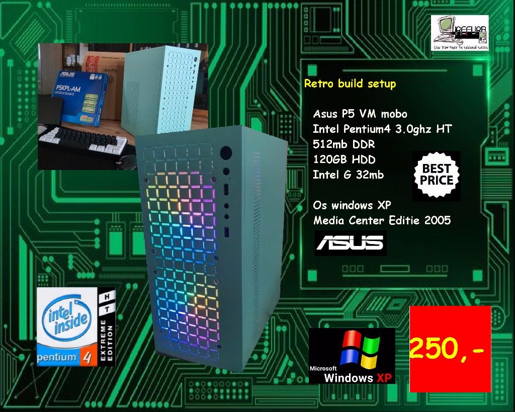 retro pc build Pentium4 3.0ghz win xp, Ophalen