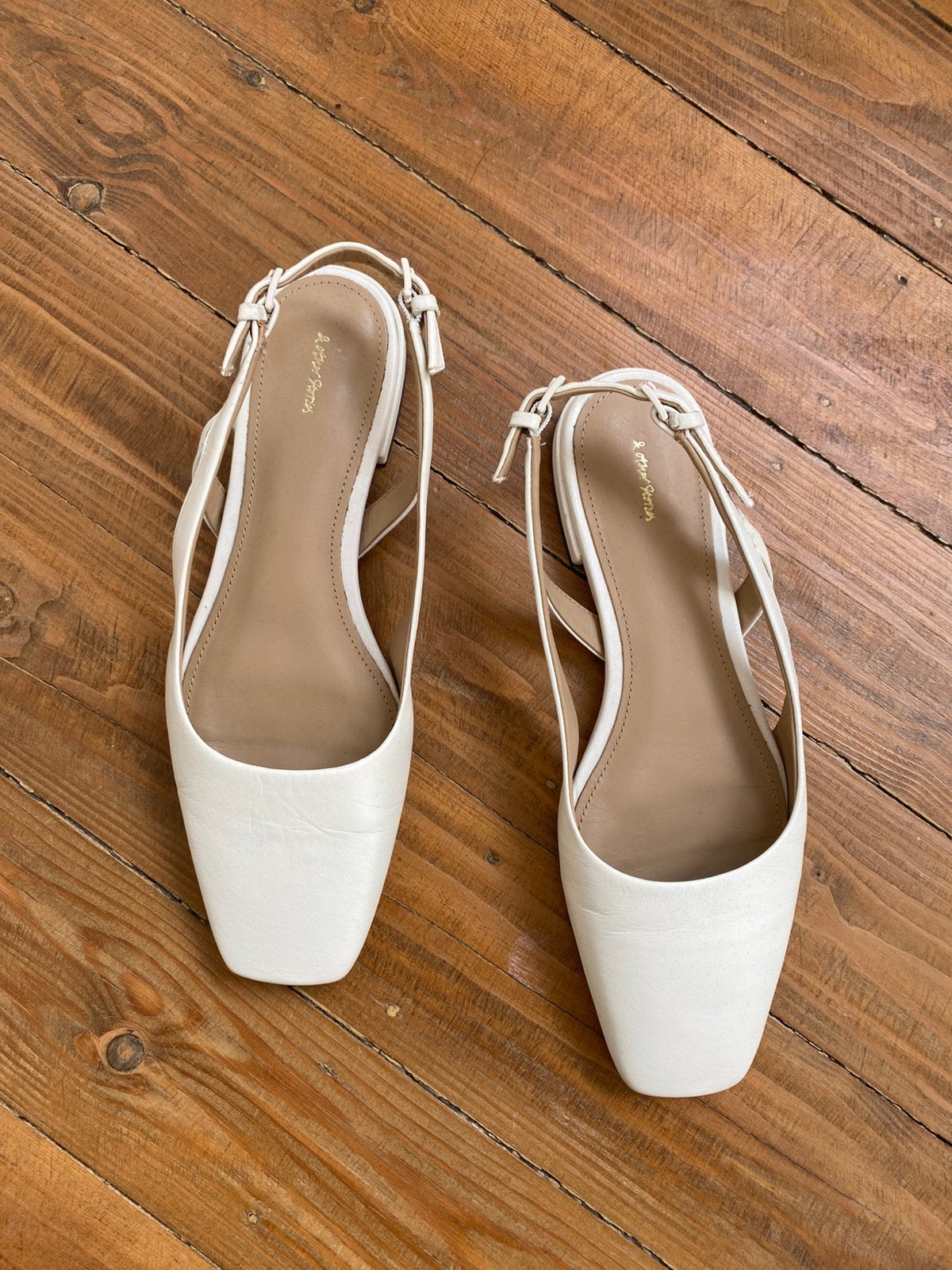 Witte ballerina’s / slingbacks / sandalen, Ophalen, Nieuw, Wit, Schoenen