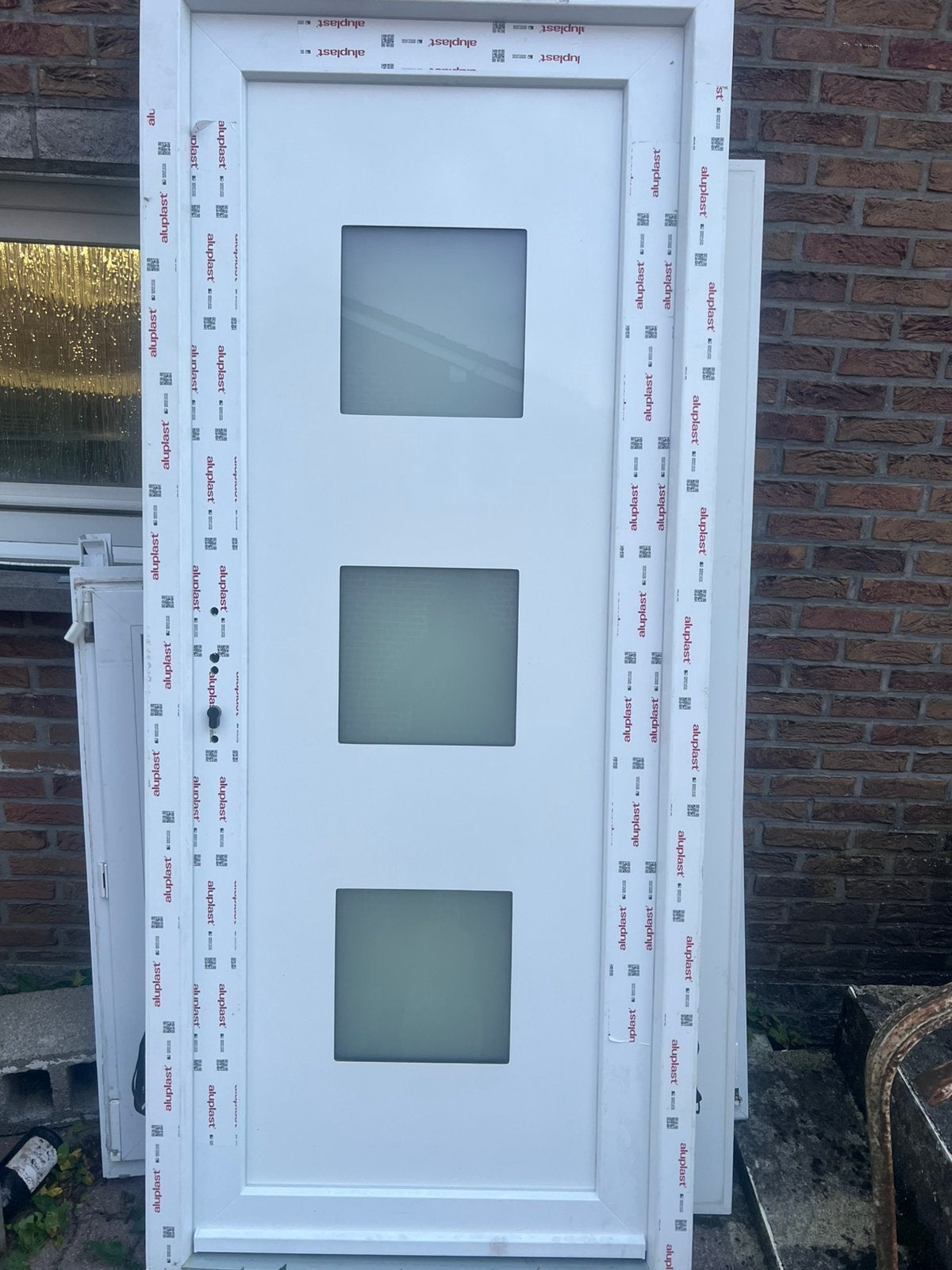 Porte d’entrée pvc blanc 930x2150 800€, Enlèvement, Comme neuf