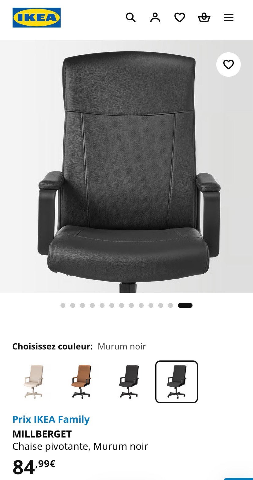 Chaise de bureau IKEA, Enlèvement, Comme neuf