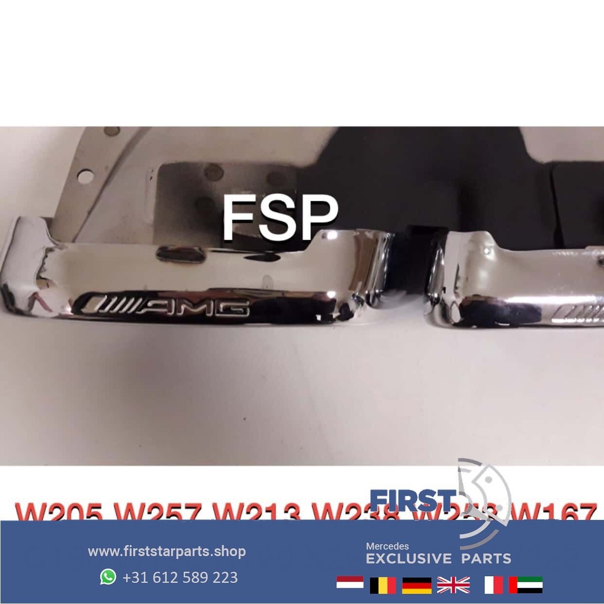 W205 C205 FACELIFT C63 AMG UITLAAT SIERSTUKKEN SET Mercedes, Utilisé, -, -, Enlèvement ou Envoi