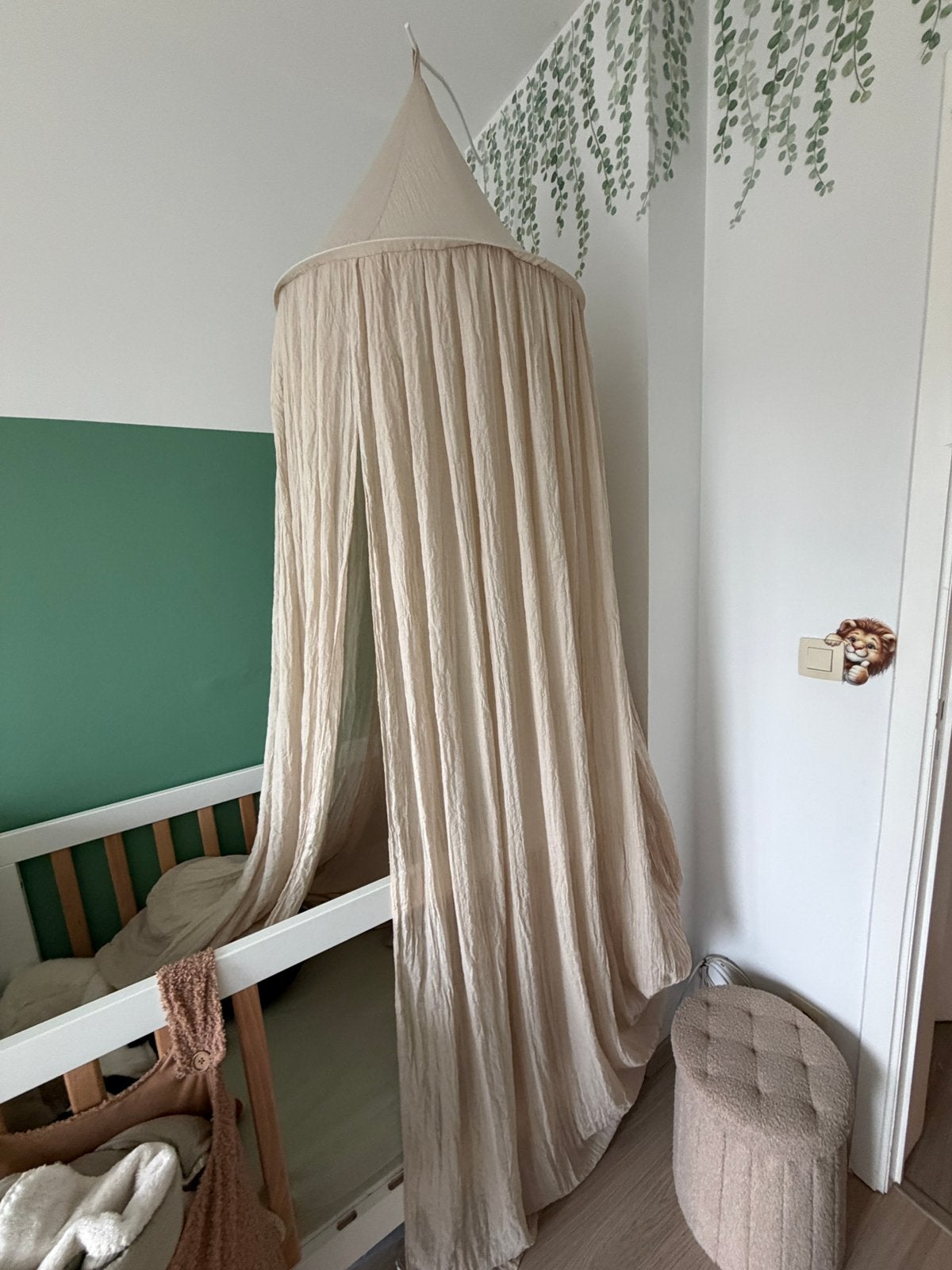 Jollein bedhemel & staander 245cm, Beige, Jollein, Enlèvement, Avec support