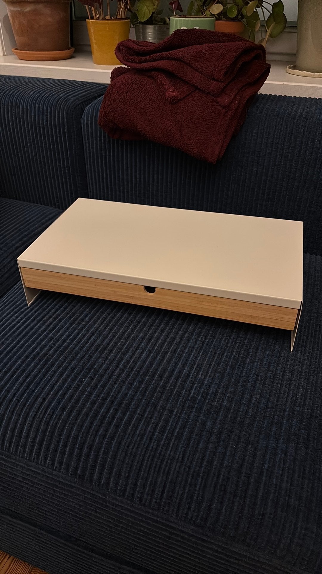 Monitorstandaard Elloven Ikea, Ophalen of Verzenden, Zo goed als nieuw, IKEA, Wit