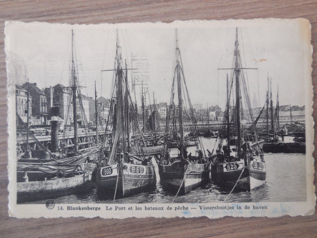 postkaart Blankenberge Haven, Verzenden, 1940 tot 1960, Gelopen, West-Vlaanderen