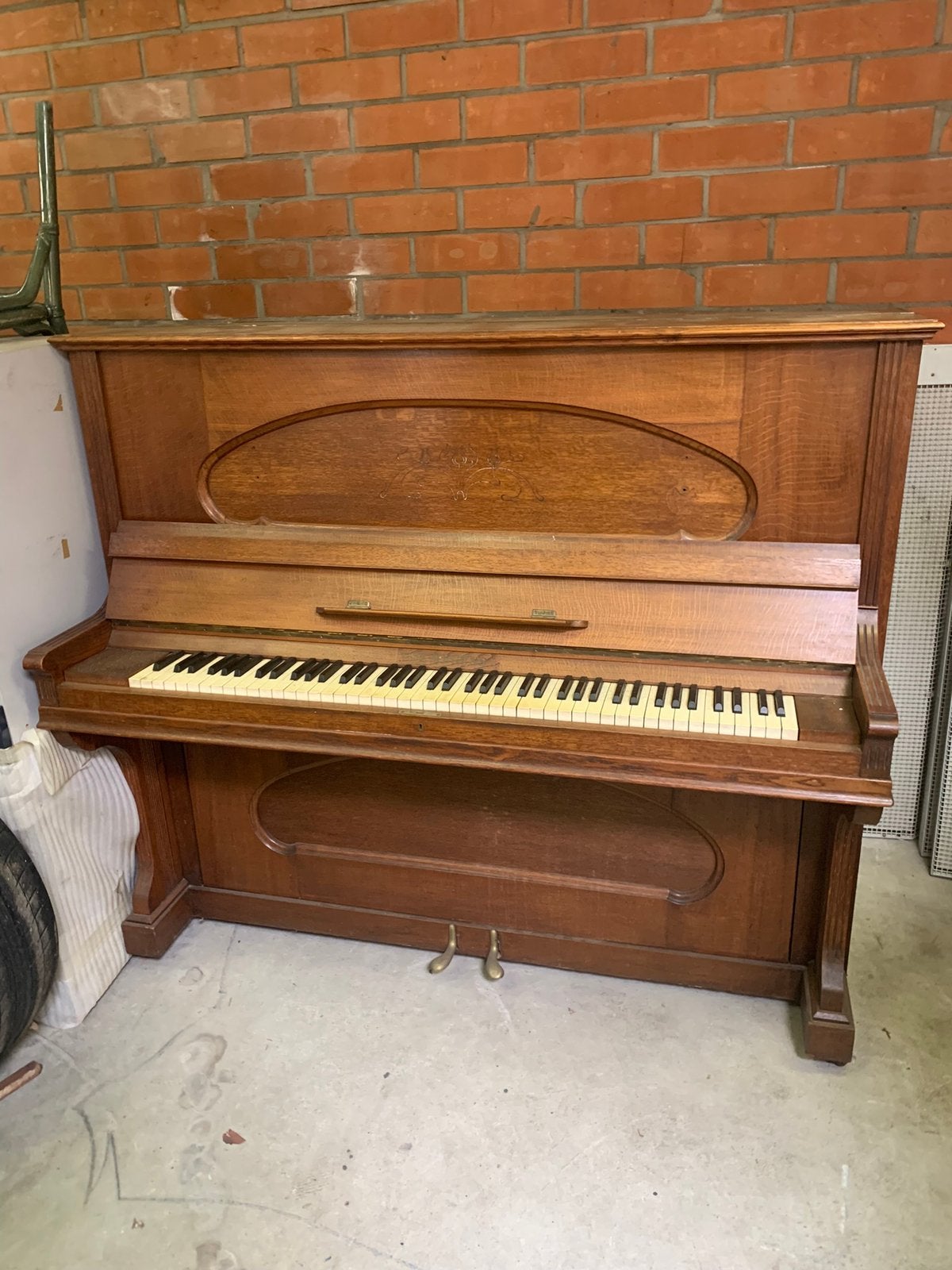 Piano, Ophalen, Gebruikt, Bruin, Piano
